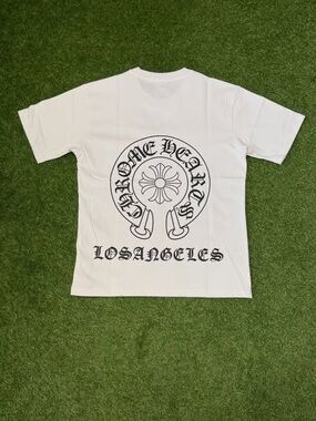 White Horseshoe Chrome Tee